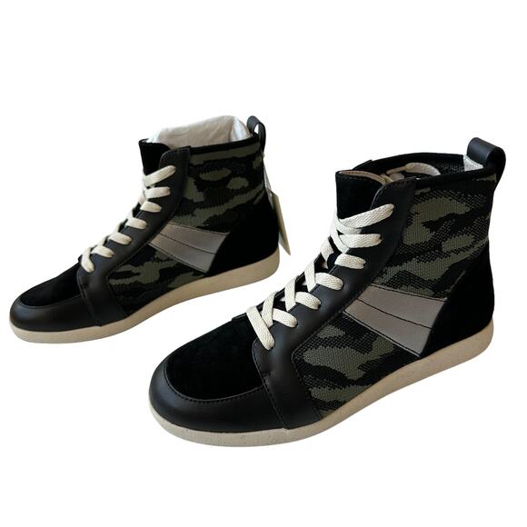 Sanctuary Sneakers Major Camouflage Smart Creation Green Black Women's Size 7.5M - Picture 3 of 12